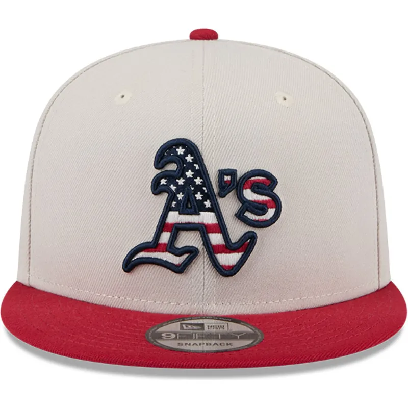 sapkak-lapos-bezs-snapback-9fifty-4th-of-july-oakland-athletics-mlb-new-era