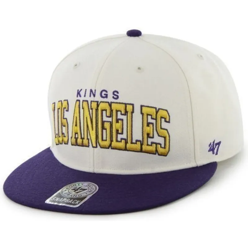 cap-lapos-byal-snapbek-los-angeles-kings-nhl-47-brand
