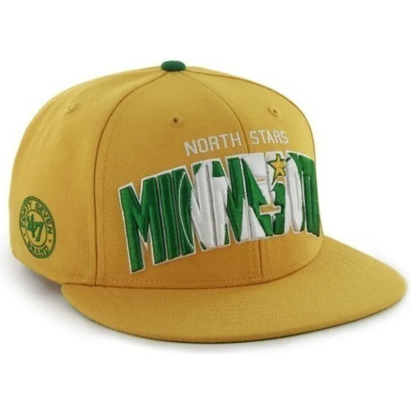 sapkak-lapos-sarga-snapback-minnesota-north-stars-nhl-47-brand
