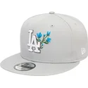 los-angeles-dodgers-mlb-new-era-9fifty-seasonal-flower-graue-snapback-kappe