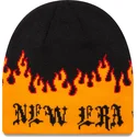 new-era-skull-knit-flame-mutze-in-schwarz-und-orange