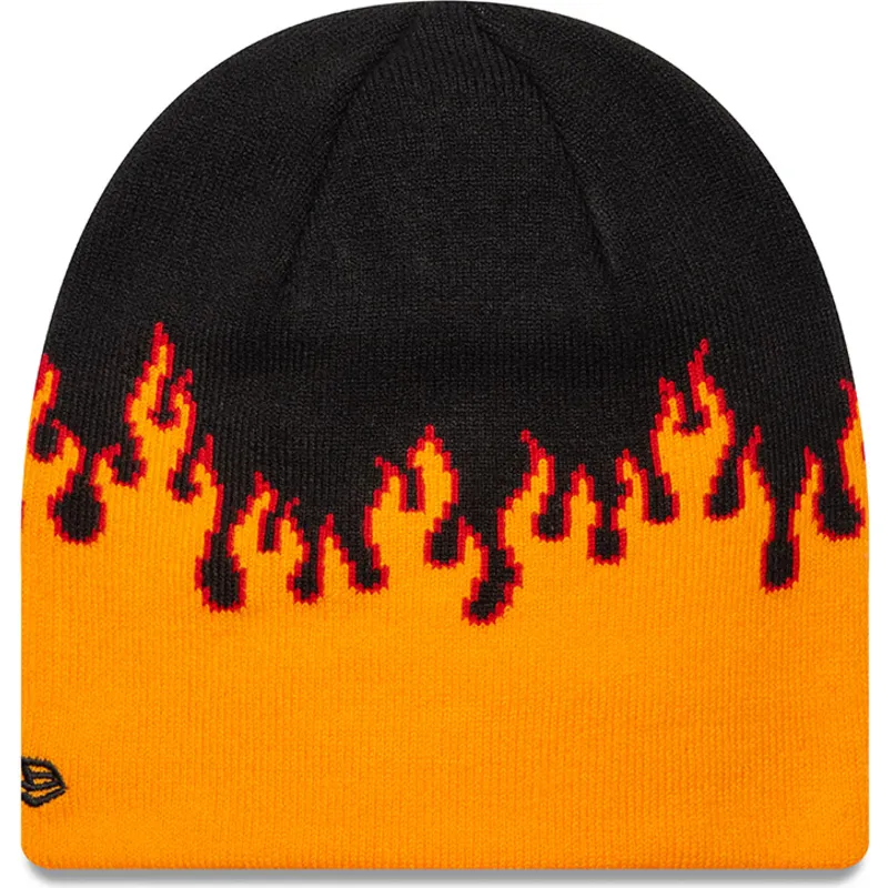 sapkak-fekete-skull-knit-flame-new-era