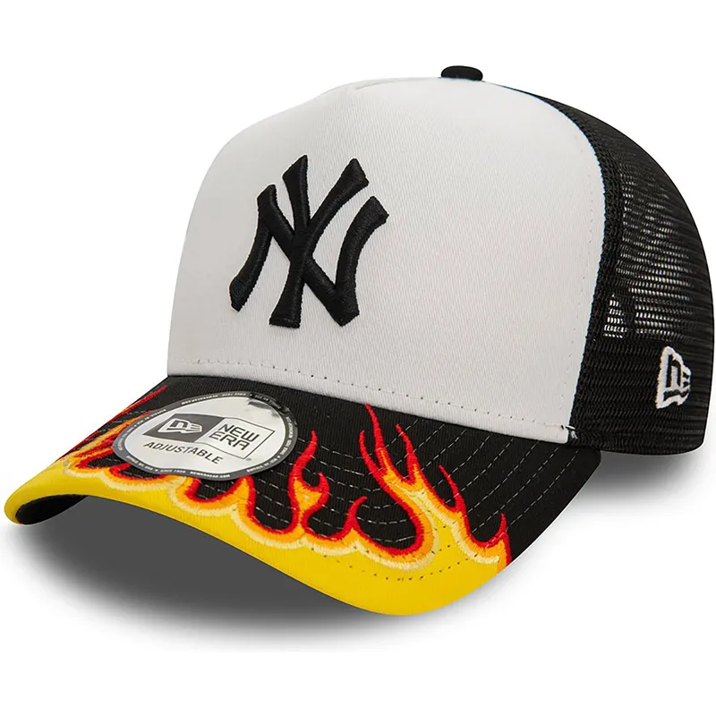 sapkak-ivelt-feher-snapback-a-frame-flame-new-york-yankees-mlb-new-era sapkak-ivelt-feher-snapback-a-frame-flame-new-york-yankees-mlb-new-era