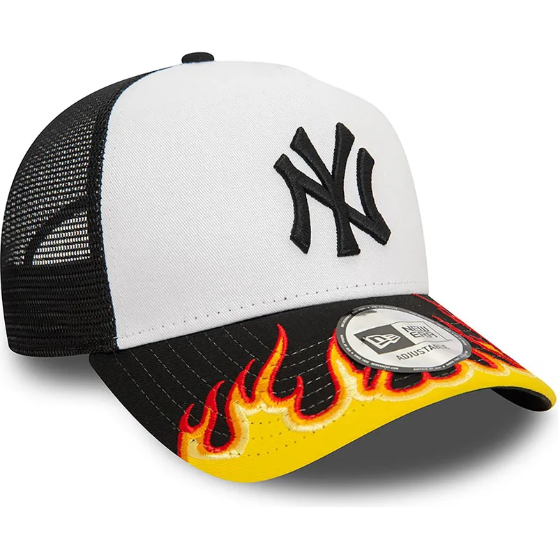 sapkak-ivelt-feher-snapback-a-frame-flame-new-york-yankees-mlb-new-era sapkak-ivelt-feher-snapback-a-frame-flame-new-york-yankees-mlb-new-era