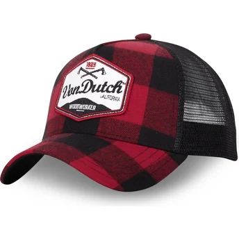 Καπέλο trucker κόκκινο και μαύρο CAR01 από Von Dutch
