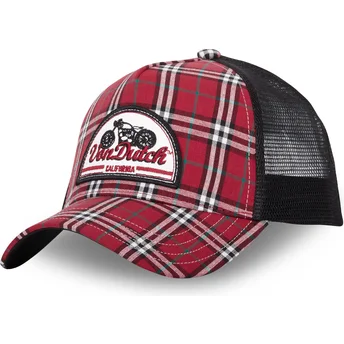 Sapkák ívelt piros snapback CAR04 Von Dutch