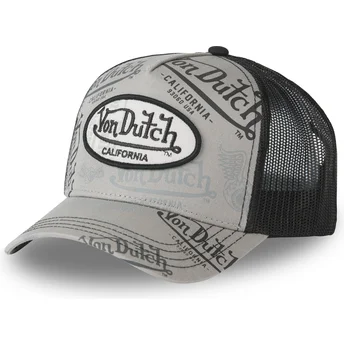 Sapkák ívelt szürke snapback CAFE02 Von Dutch
