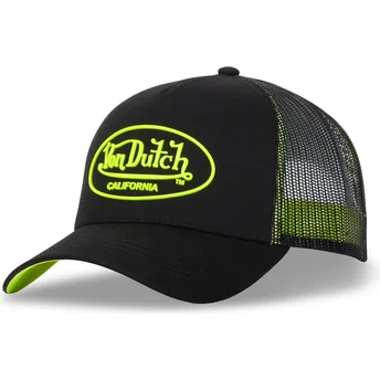 Καπέλο trucker μαύρο και κίτρινο DOM Y από Von Dutch