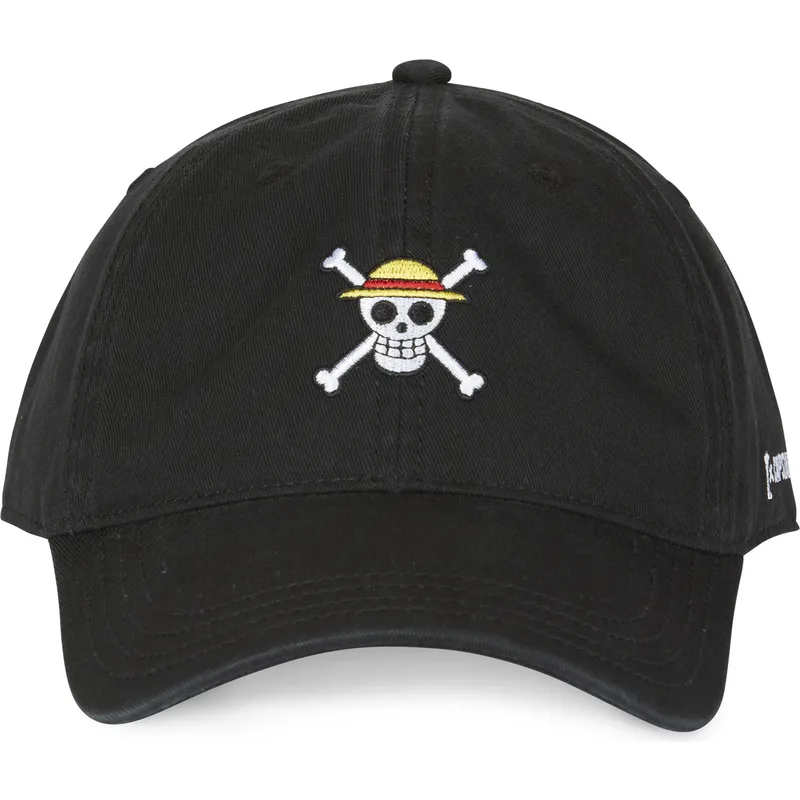 schwarze-verstellbare-curved-cap-straw-hat-pirates-skucd-one-piece-von-capslab