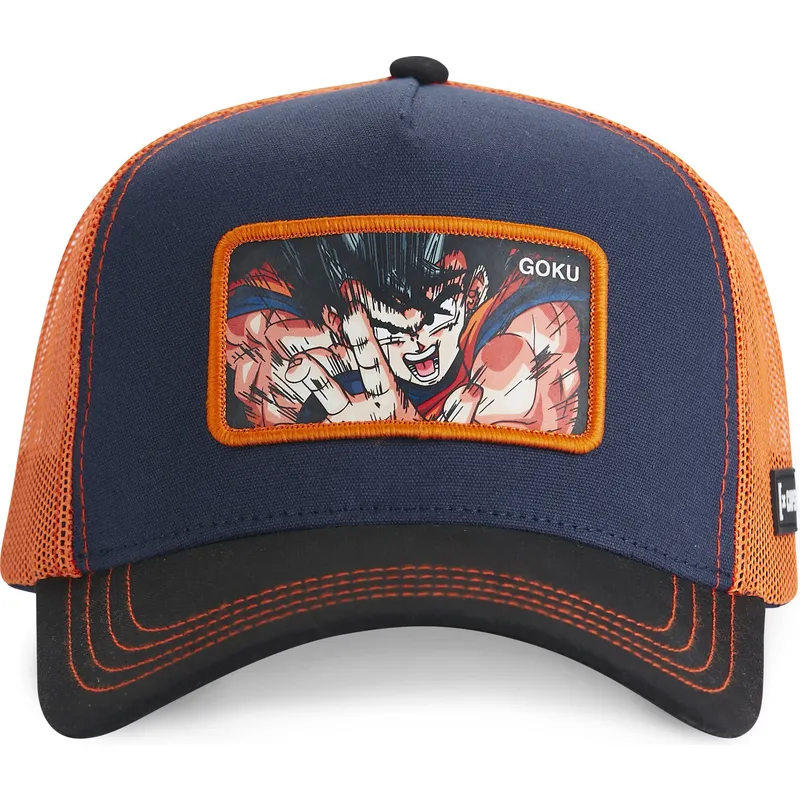 trucker-cap-marineblau-und-orange-son-goku-dbz8-gok-dragon-ball-von-capslab
