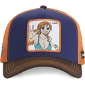 capslab-one-piece-nami-op4-marineblau-und-orange-trucker-cap