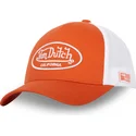 verstellbare-orangefarbene-und-weisse-trucker-kappe-lof-b17-von-von-dutch