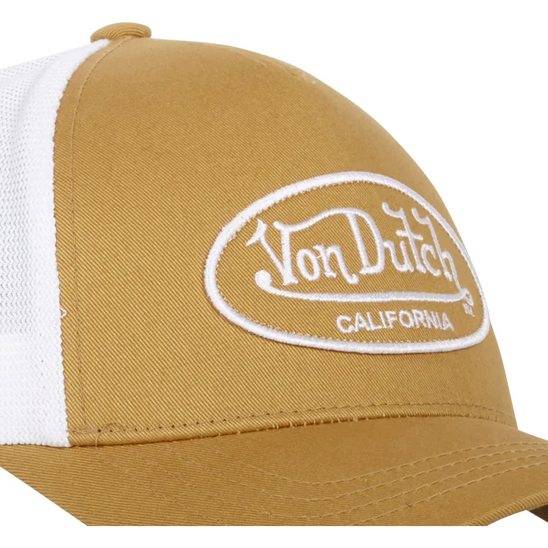 braune-und-weisse-verstellbare-trucker-kappe-lof-b18-von-von-dutch