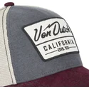 von-dutch-lea04-graue-und-granatrote-trucker-kappe