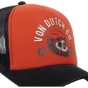 von-dutch-crew17-orange-und-schwarze-trucker-kappe
