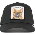 schwarze-trucker-kappe-mit-franzosischem-bulldoggen-motiv-the-french-frenchie-the-farm-von-goorin-bros