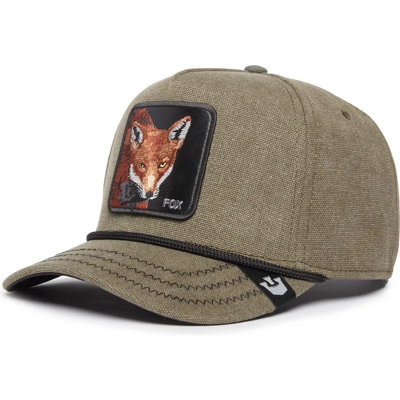 grune-gebogene-snapback-kappe-fuchs-foxy-duck-canvas-the-farm-von-goorin-bros