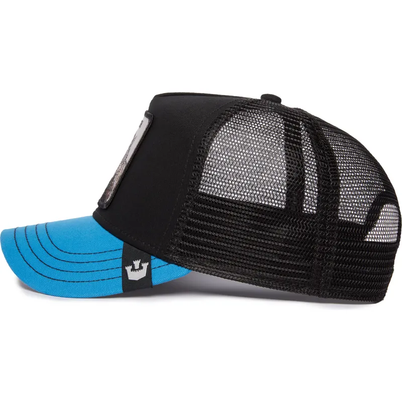trucker-cap-schwarz-und-blau-panther-strength-panther-fan-the-farm-von-goorin-bros