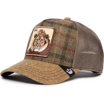goorin-bros-the-farm-uk-plaid-king-moon-lion-braune-trucker-kappe-lowe