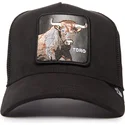 schwarze-trucker-kappe-stier-the-suede-bull-blacked-out-the-farm-von-goorin-bros