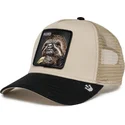 beige-und-schwarze-trucker-kappe-fauler-sloth-eco-brutalism-the-farm-von-goorin-bros