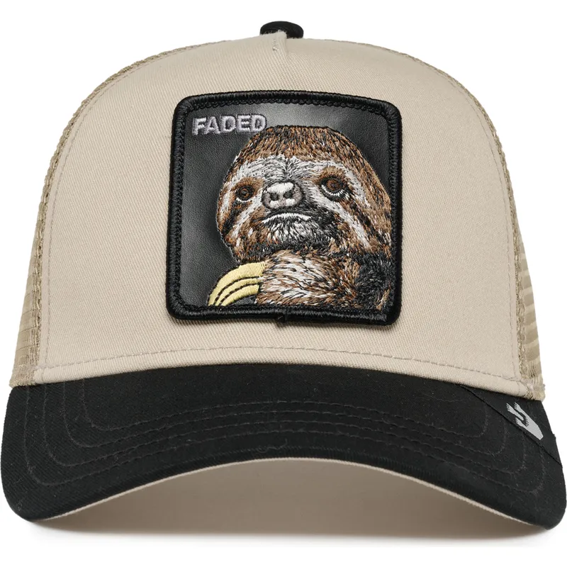 sapkak-ivelt-bezs-snapback-the-faded-sloth-eco-brutalism-the-farm-goorin-bros