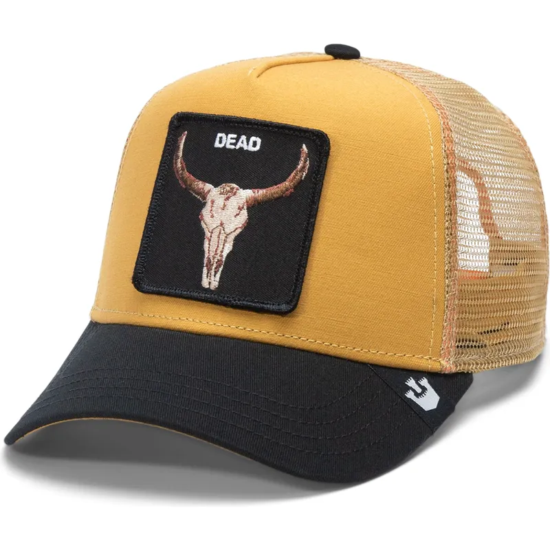 sapkak-ivelt-sarga-snapback-the-dead-skull-eco-brutalism-the-farm-goorin-bros
