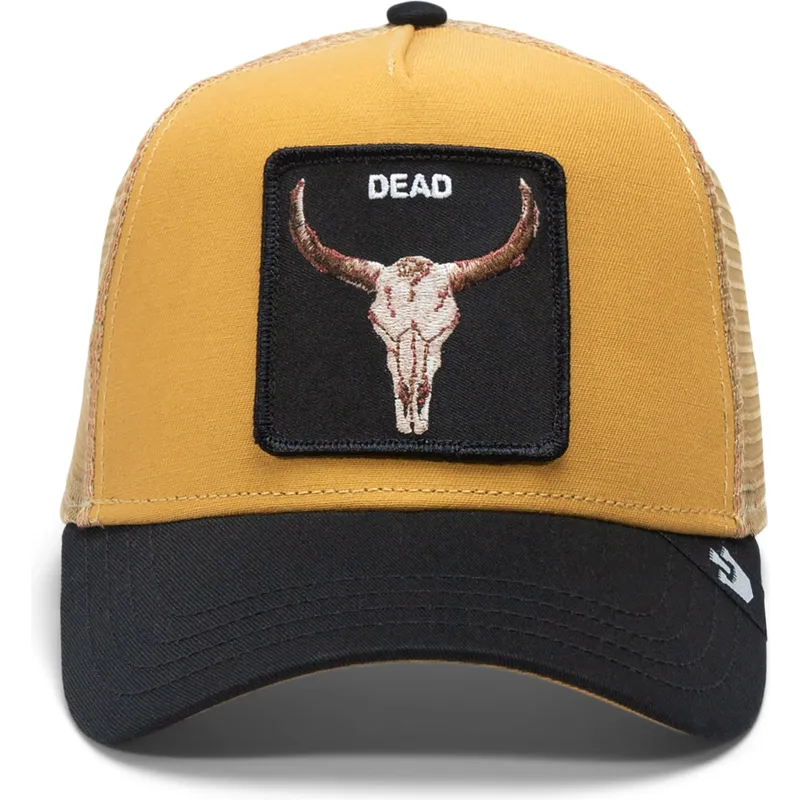 sapkak-ivelt-sarga-snapback-the-dead-skull-eco-brutalism-the-farm-goorin-bros