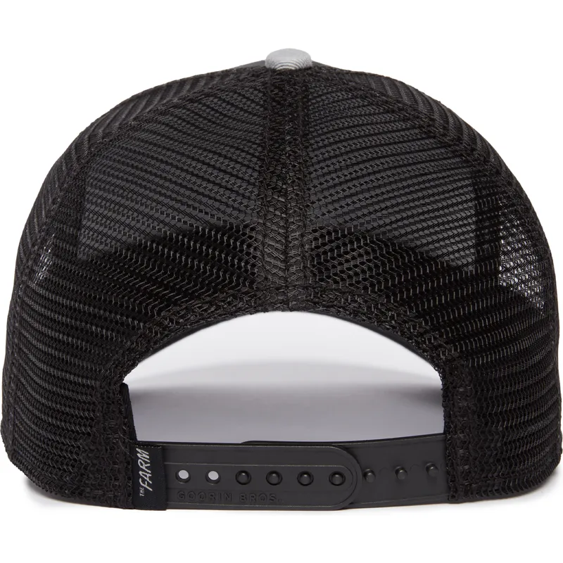 trucker-cap-schwarz-und-grau-panther-the-black-panther-big-cats-the-farm-von-goorin-bros