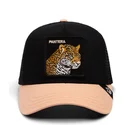 trucker-cap-schwarz-und-beige-leopard-the-pantera-big-cats-the-farm-von-goorin-bros