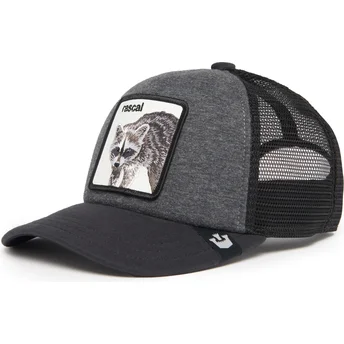 Graue Trucker-Kappe für Jungen Waschbär Rascal Racacoonie The Farm von Goorin Bros.