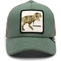 grune-trucker-kappe-fur-jungen-dinosaurier-t-rex-monster-little-tyrant-extinct-the-farm-von-goorin-bros