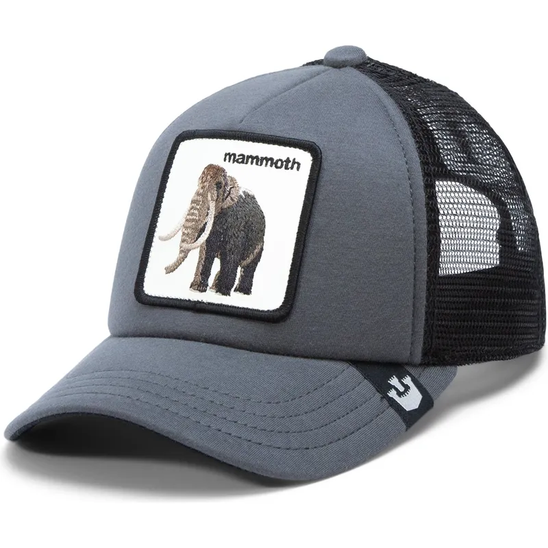 graue-trucker-kappe-fur-kinder-mammut-mammoth-fuzzy-trunk-extinct-the-farm-von-goorin-bros