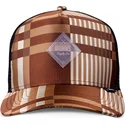 djinns-hft-shiny-check-brown-and-black-trucker-hat