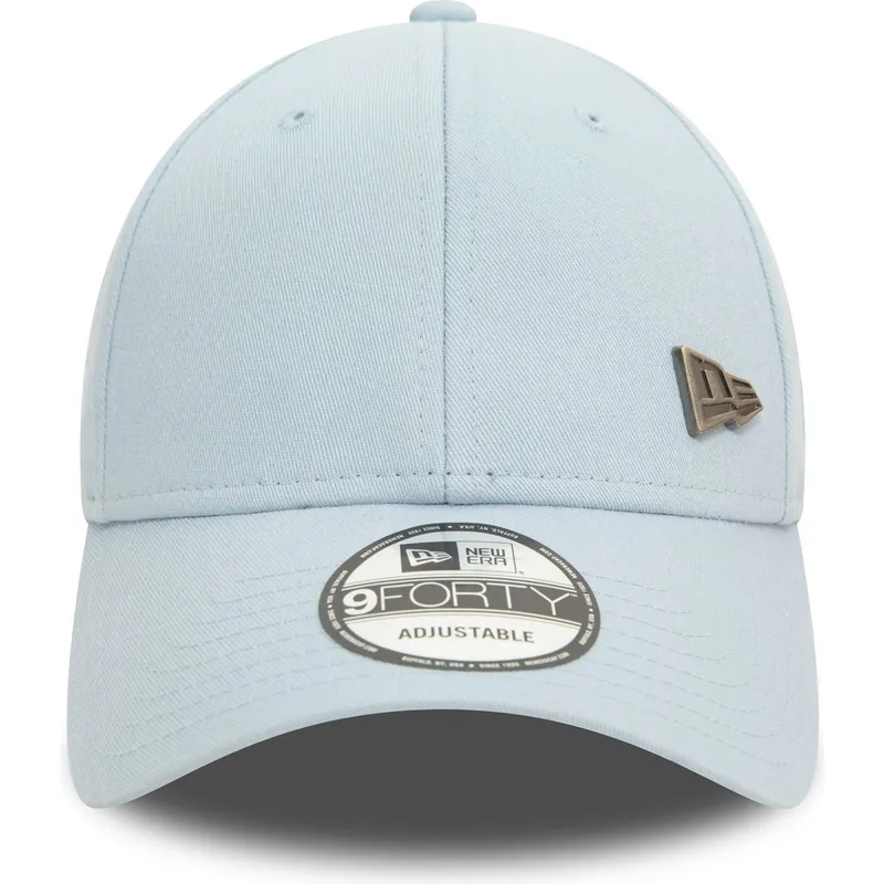 hellblaue-verstellbare-curved-cap-9forty-pin-von-new-era