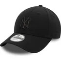 new-york-yankees-mlb-new-era-9forty-check-infill-justerbar-svart-bojd-keps