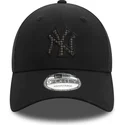 new-york-yankees-mlb-new-era-9forty-check-infill-justerbar-svart-bojd-keps