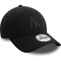 new-york-yankees-mlb-new-era-9forty-check-infill-justerbar-svart-bojd-keps
