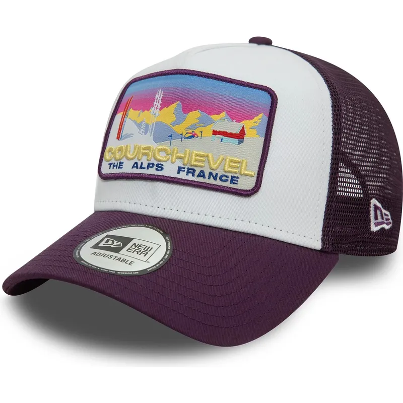 sapkak-ivelt-lila-snapback-a-frame-ski-patch-courchevel-ciudades-y-playas-new-era