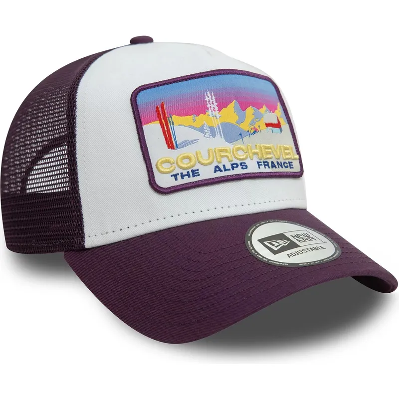 sapkak-ivelt-lila-snapback-a-frame-ski-patch-courchevel-ciudades-y-playas-new-era