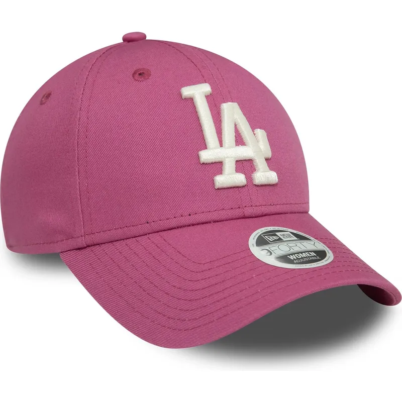 sapkak-ivelt-rozsaszin-allithato-9forty-league-essential-los-angeles-dodgers-mlb-new-era