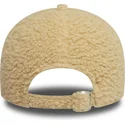 9forty-new-york-yankees-mlb-new-era-verstellbare-beige-damen-kappe-mit-gebogenem-schirm-aus-borgstoff