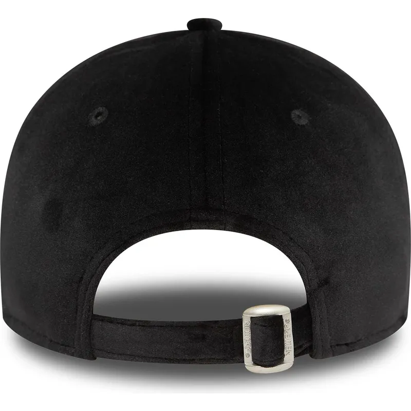 schwarze-gebogene-verstellbare-damenkappe-9forty-velour-diamante-der-new-york-yankees-mlb-von-new-era