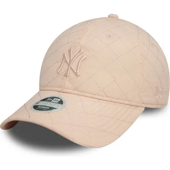 Böjd rosa justerbar keps för dam 9TWENTY Padded av New York Yankees MLB från New Era