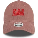 verstellbare-rosa-damen-cap-9twenty-cord-von-san-francisco-stadte-und-strande-kalifornien-von-new-era