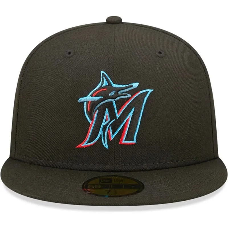 sapkak-lapos-fekete-illesztett-59fifty-ac-perf-miami-marlins-mlb-new-era