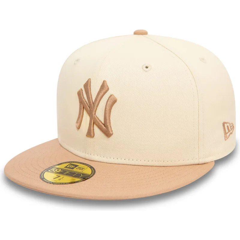 59fifty-new-york-yankees-mlb-side-patch-kappe-in-beige-und-braun-von-new-era