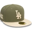 los-angeles-dodgers-mlb-59fifty-side-patch-grune-und-beige-fitted-kappe-von-new-era