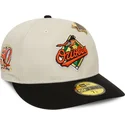 59fifty-kappe-beige-und-schwarz-angepasst-mit-pin-der-baltimore-orioles-mlb-von-new-era