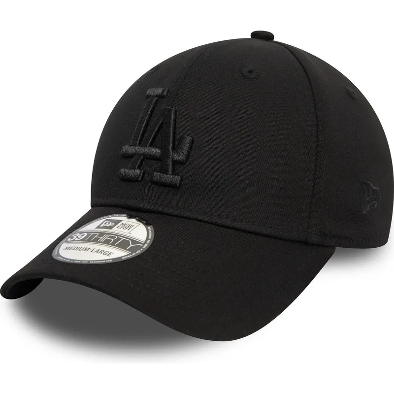 schwarze-anpassbare-gebogene-kappe-mit-schwarzem-logo-39thirty-monochrome-der-los-angeles-dodgers-mlb-von-new-era schwarze-anpassbare-gebogene-kappe-mit-schwarzem-logo-39thirty-monochrome-der-los-angeles-dodgers-mlb-von-new-era